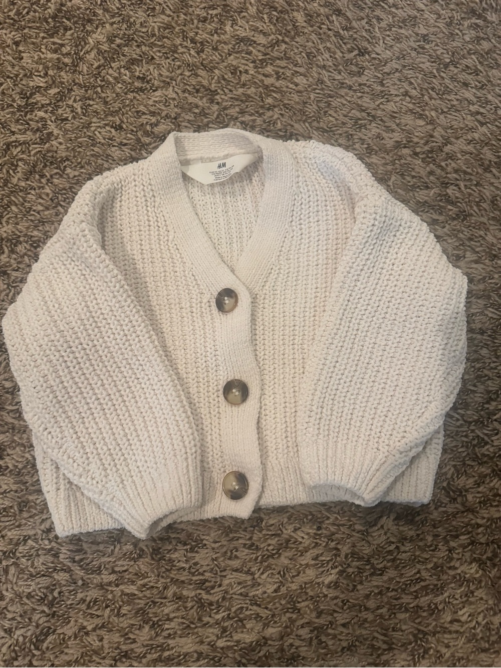H&M Cream Knit Button-Front toddler Sweater
